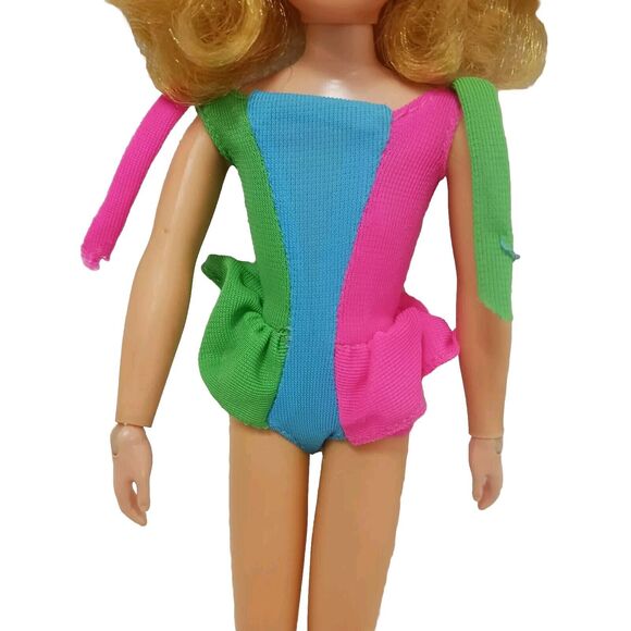 1969 Living Skipper Doll Mattel Golden Blonde Swimsuit Beautiful HAIR EYELASHES - Picture 6 of 16